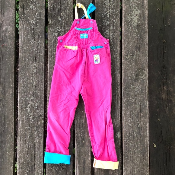 90s colorful overalls